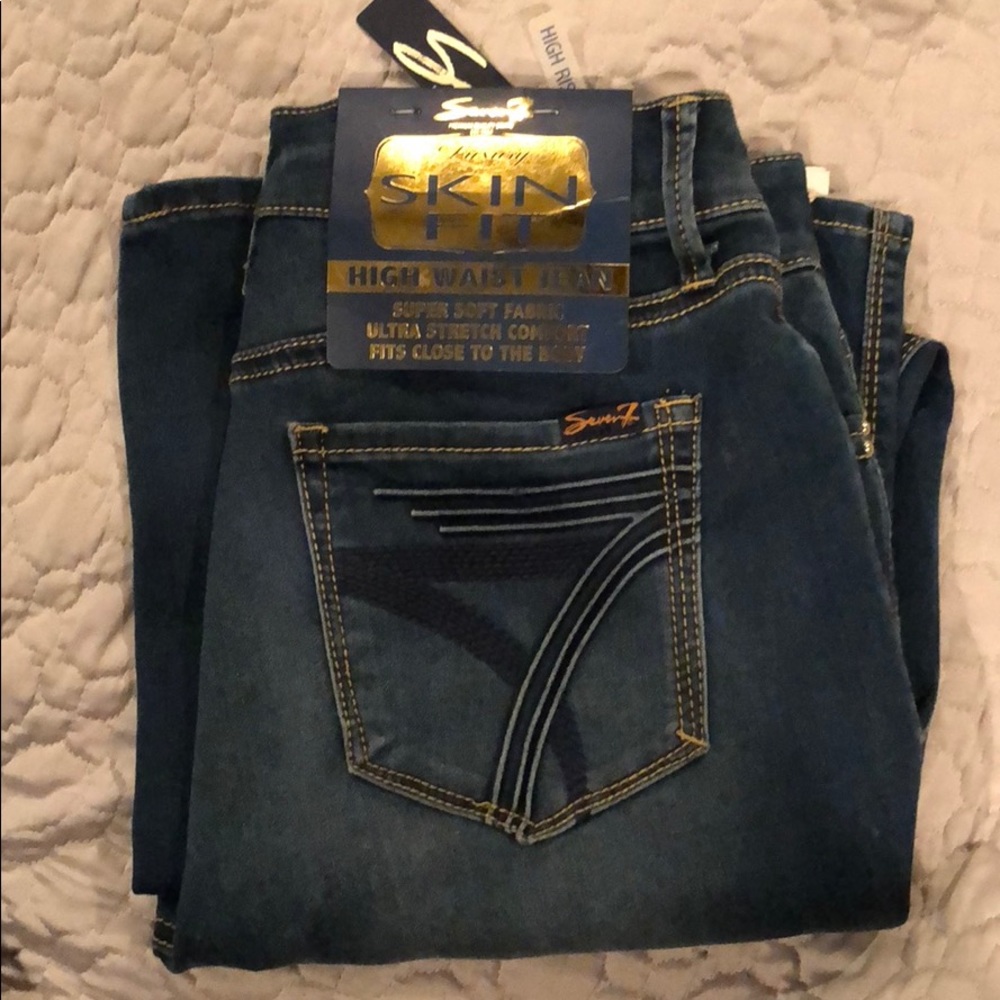 Seven, High waist jean, skin fit